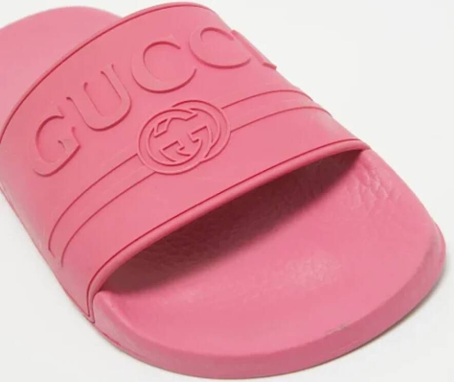 Gucci Vintage Pre-owned Rubber sandals Pink Dames