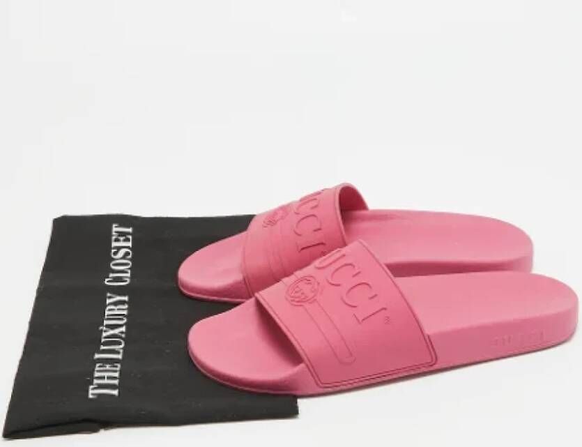 Gucci Vintage Pre-owned Rubber sandals Pink Dames