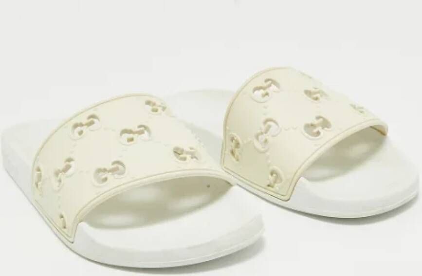 Gucci Vintage Pre-owned Rubber sandals White Dames