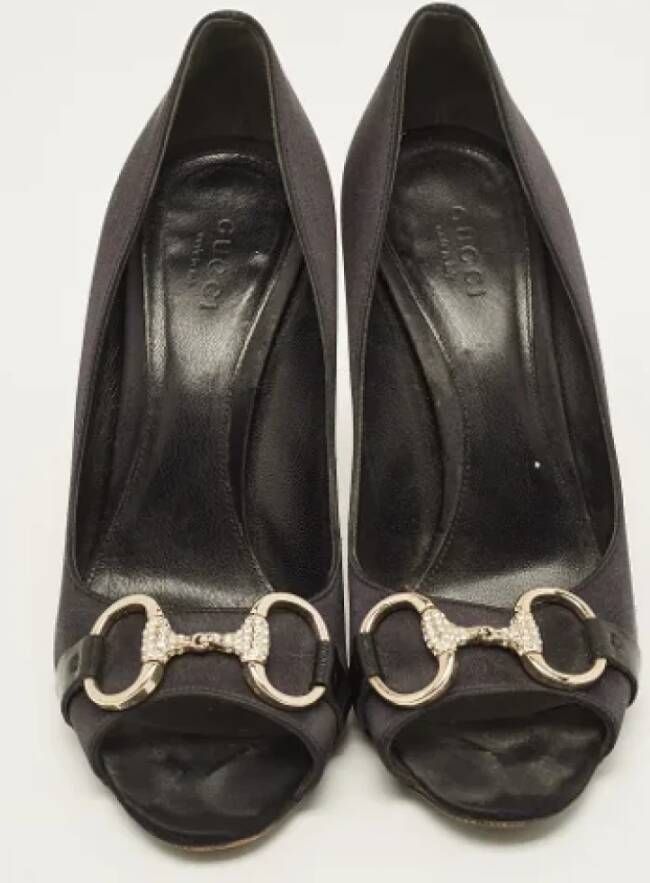 Gucci Vintage Pre-owned Satin heels Black Dames