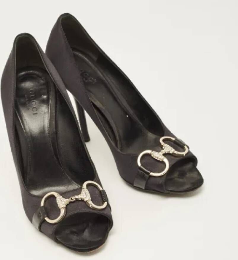 Gucci Vintage Pre-owned Satin heels Black Dames
