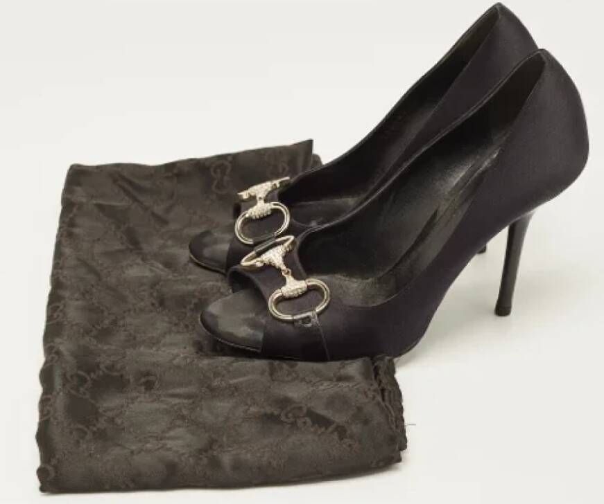 Gucci Vintage Pre-owned Satin heels Black Dames