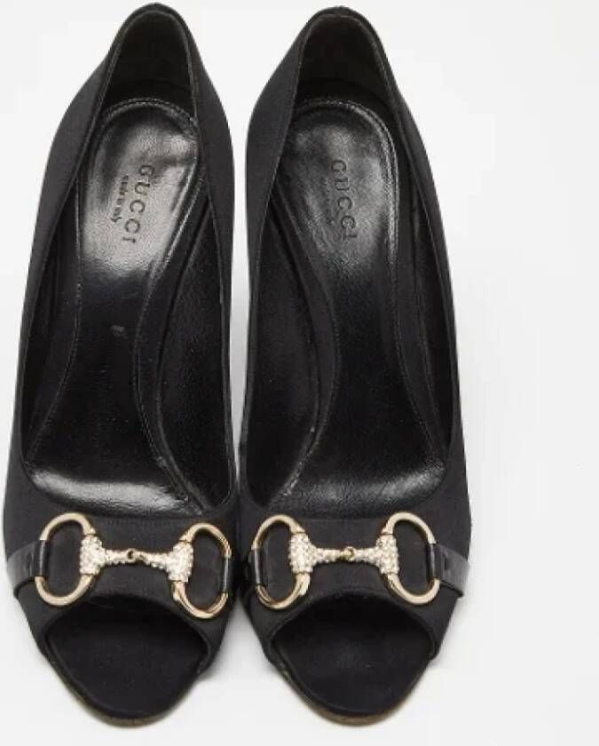 Gucci Vintage Pre-owned Satin heels Black Dames