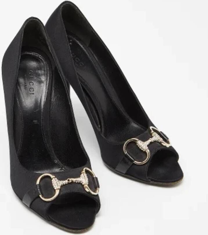 Gucci Vintage Pre-owned Satin heels Black Dames