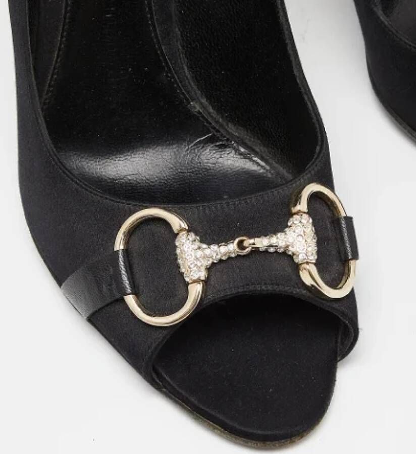 Gucci Vintage Pre-owned Satin heels Black Dames