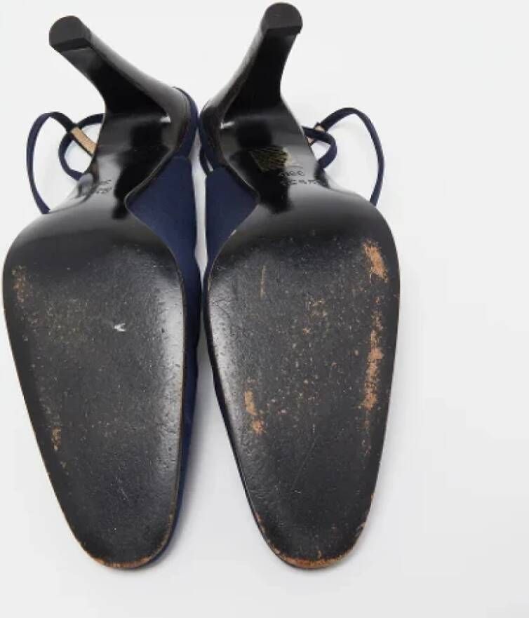 Gucci Vintage Pre-owned Satin heels Blue Dames