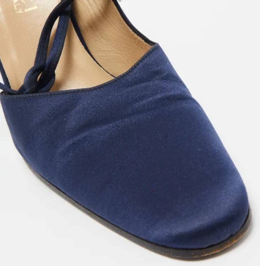 Gucci Vintage Pre-owned Satin heels Blue Dames