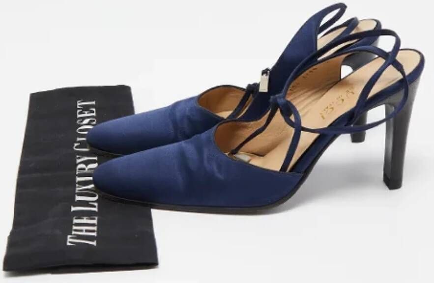 Gucci Vintage Pre-owned Satin heels Blue Dames