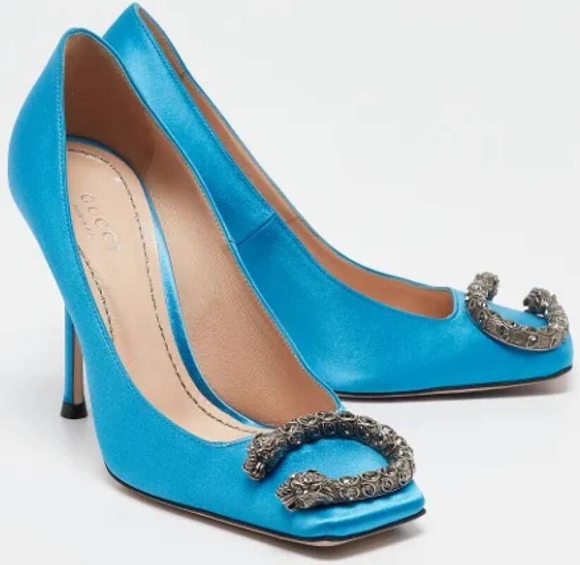 Gucci Vintage Pre-owned Satin heels Blue Dames