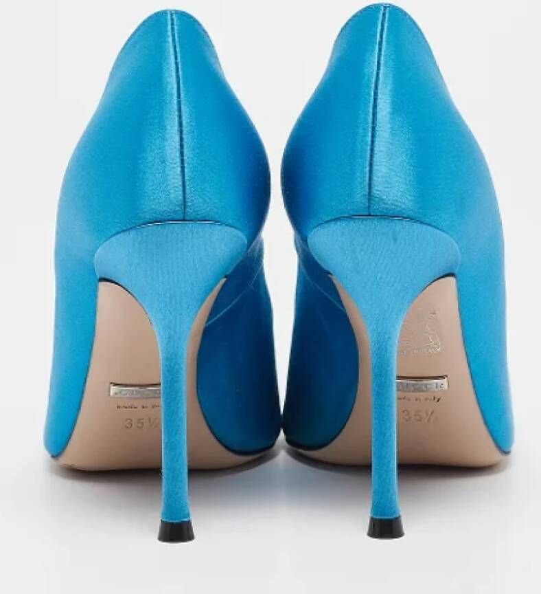 Gucci Vintage Pre-owned Satin heels Blue Dames