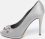 Gucci Vintage Pre-owned Satin heels Gray Dames - Thumbnail 2