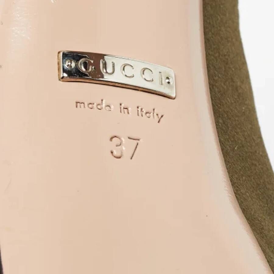Gucci Vintage Pre-owned Satin heels Green Dames