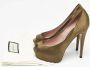 Gucci Vintage Pre-owned Satin heels Green Dames - Thumbnail 9