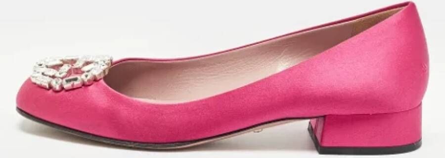 Gucci Vintage Pre-owned Satin heels Pink Dames