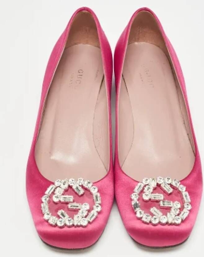 Gucci Vintage Pre-owned Satin heels Pink Dames