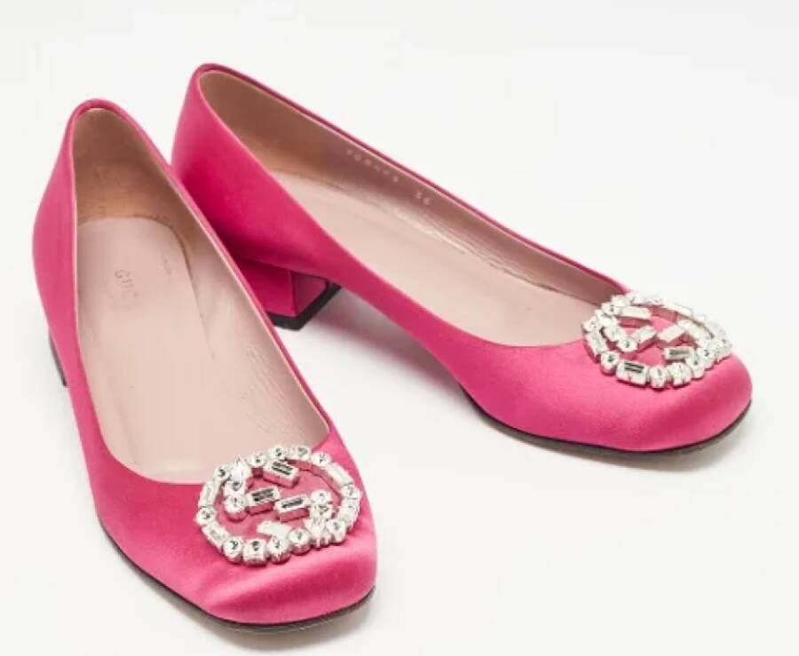 Gucci Vintage Pre-owned Satin heels Pink Dames