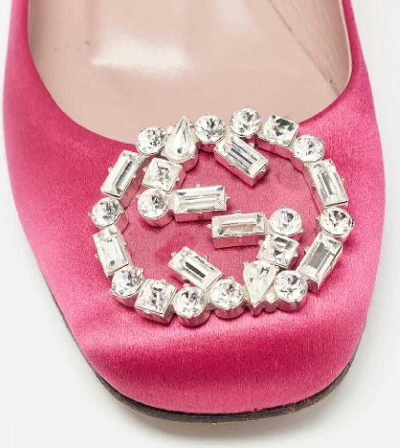 Gucci Vintage Pre-owned Satin heels Pink Dames