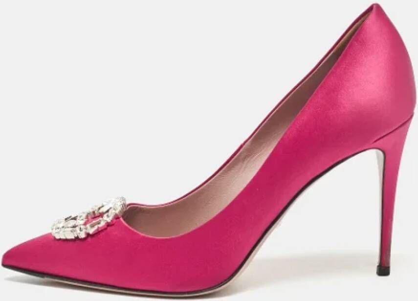 Gucci Vintage Pre-owned Satin heels Pink Dames