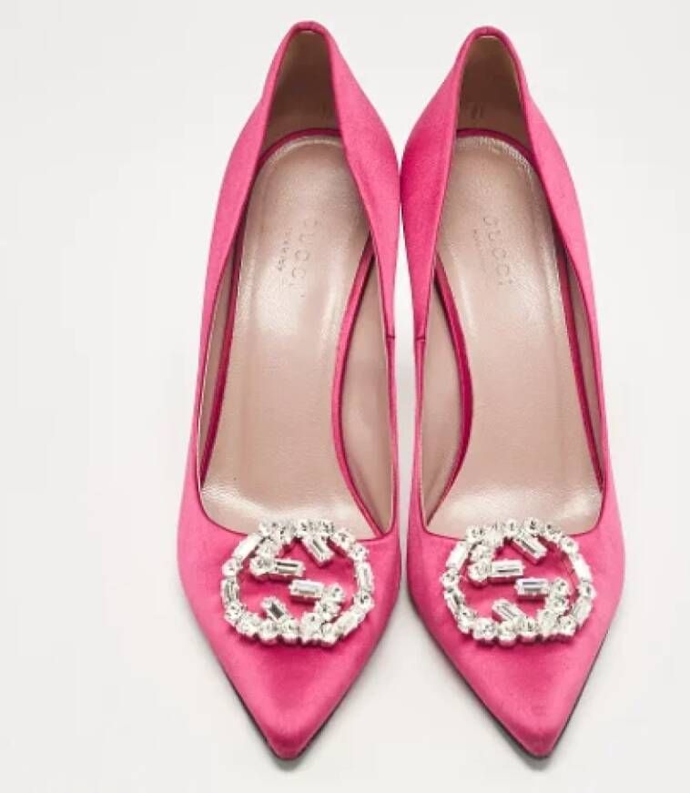 Gucci Vintage Pre-owned Satin heels Pink Dames