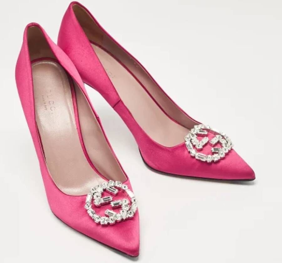 Gucci Vintage Pre-owned Satin heels Pink Dames