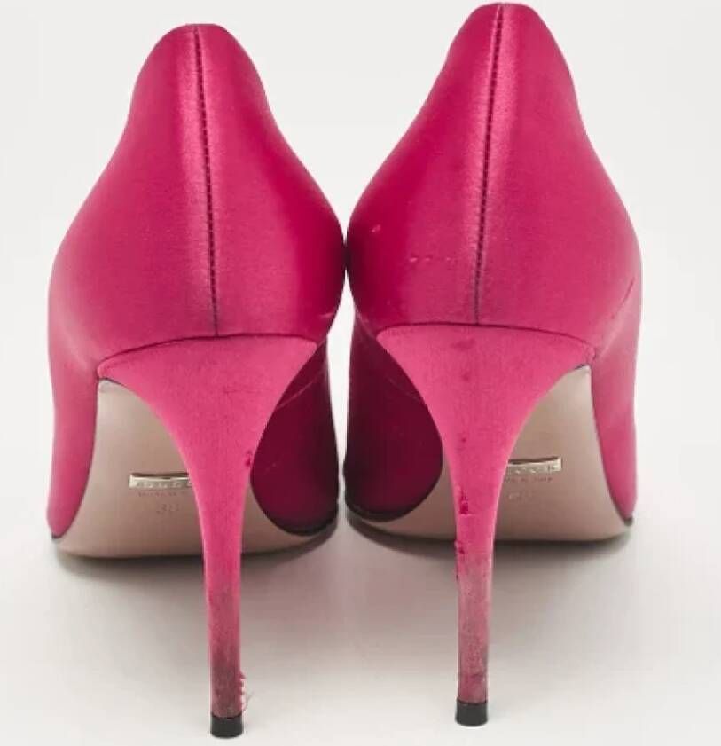 Gucci Vintage Pre-owned Satin heels Pink Dames