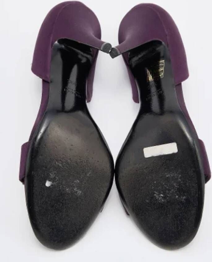 Gucci Vintage Pre-owned Satin heels Purple Dames