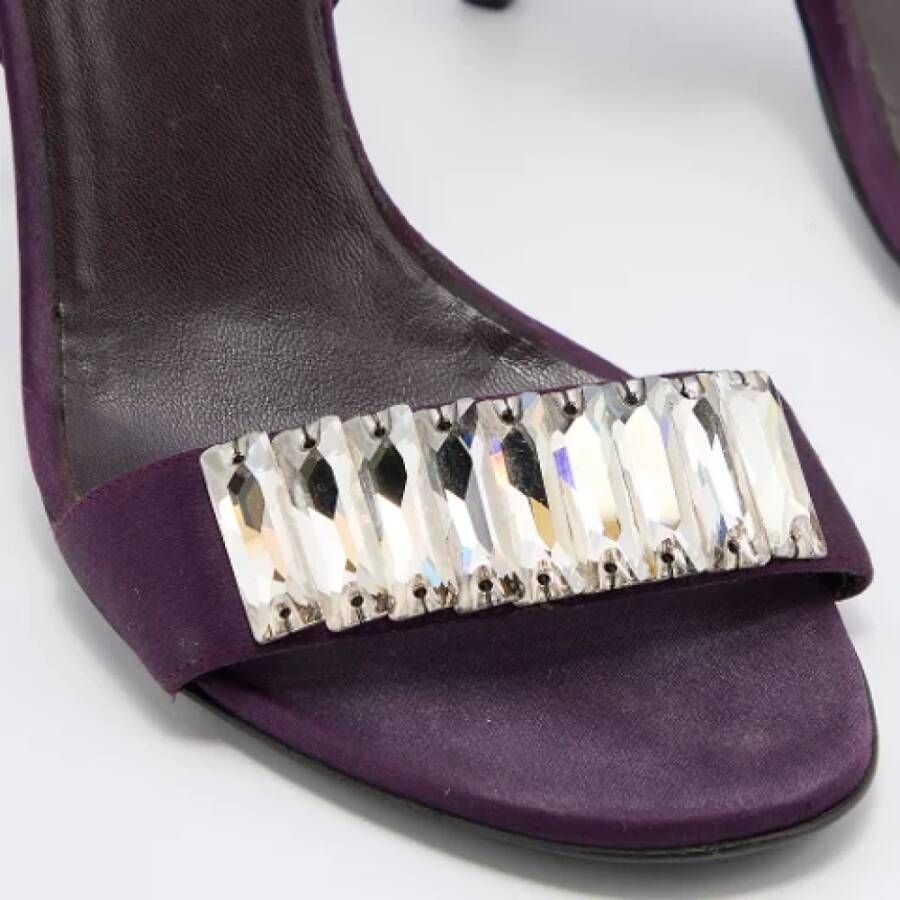 Gucci Vintage Pre-owned Satin heels Purple Dames