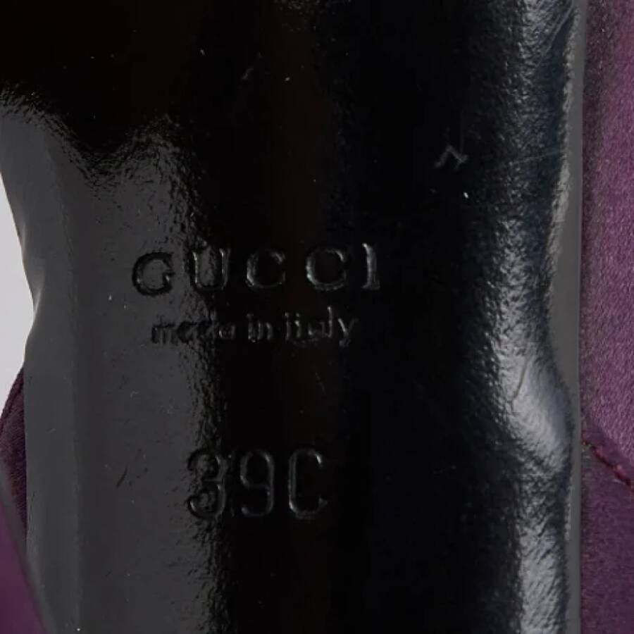 Gucci Vintage Pre-owned Satin heels Purple Dames