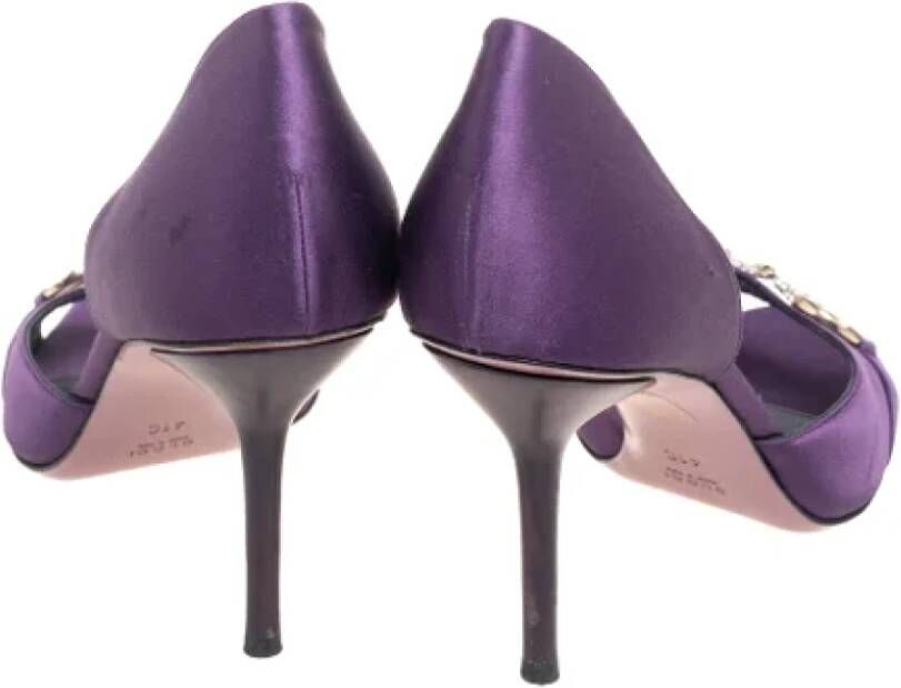 Gucci Vintage Pre-owned Satin heels Purple Dames