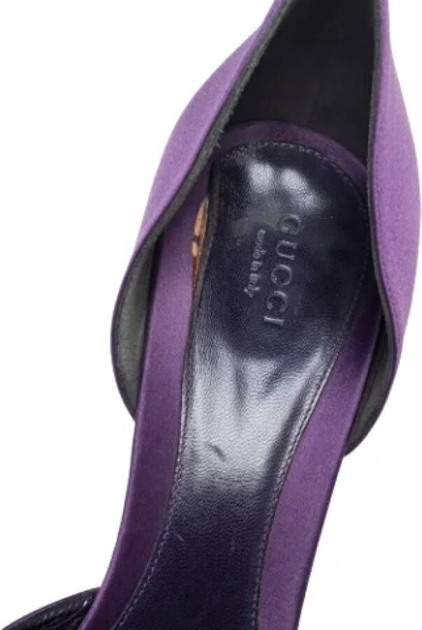 Gucci Vintage Pre-owned Satin heels Purple Dames