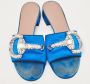 Gucci Vintage Pre-owned Satin sandals Blue Dames - Thumbnail 3