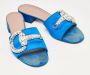 Gucci Vintage Pre-owned Satin sandals Blue Dames - Thumbnail 4