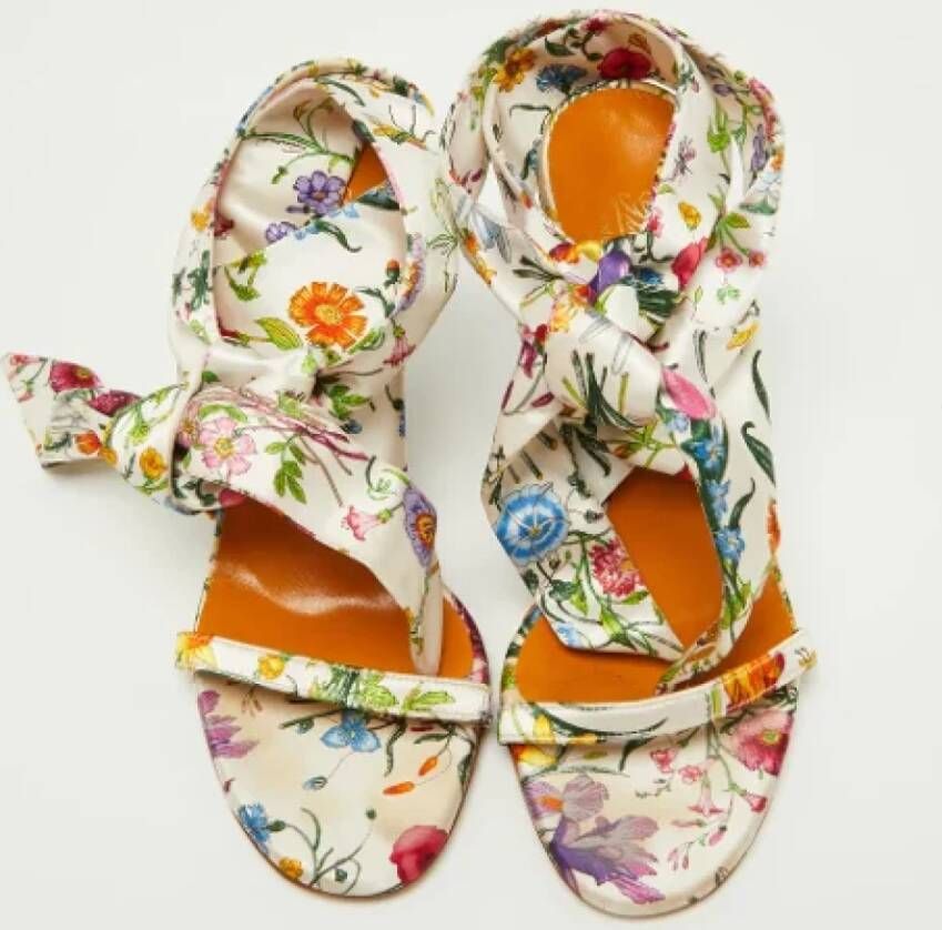 Gucci Vintage Pre-owned Satin sandals Multicolor Dames
