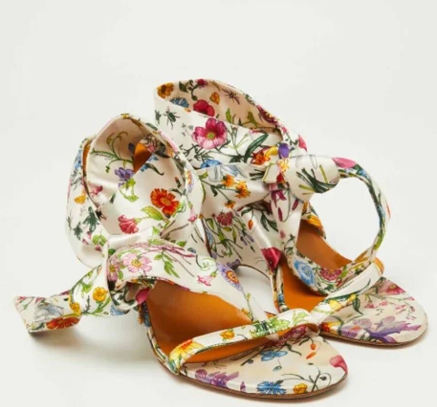 Gucci Vintage Pre-owned Satin sandals Multicolor Dames