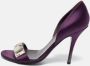 Gucci Vintage Pre-owned Satin sandals Purple Dames - Thumbnail 2