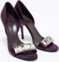 Gucci Vintage Pre-owned Satin sandals Purple Dames - Thumbnail 4