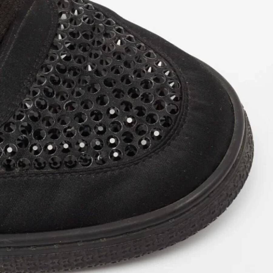 Gucci Vintage Pre-owned Satin sneakers Black Dames