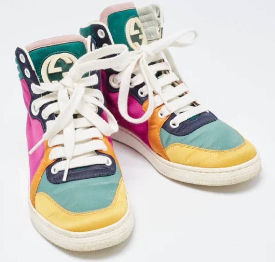 Gucci Vintage Pre-owned Satin sneakers Multicolor Dames