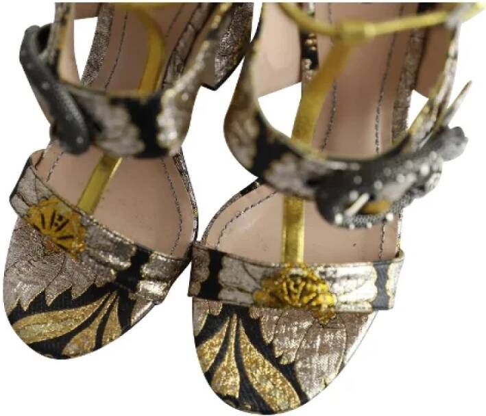 Gucci Vintage Pre-owned Silk sandals Multicolor Dames