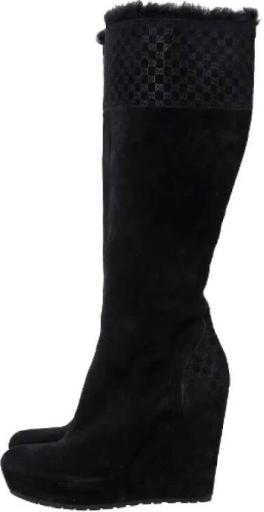 Gucci Vintage Pre-owned Suede boots Black Dames