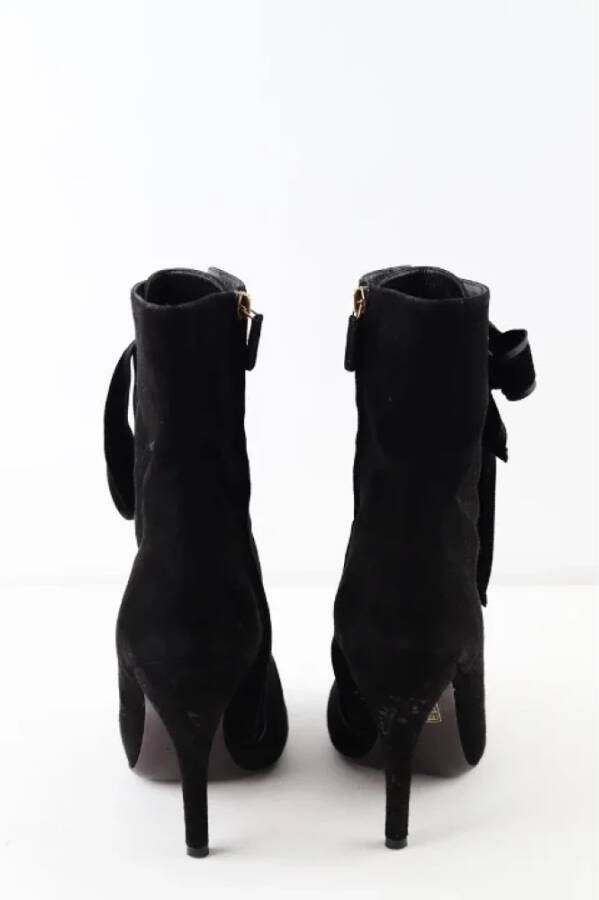 Gucci Vintage Pre-owned Suede boots Black Dames