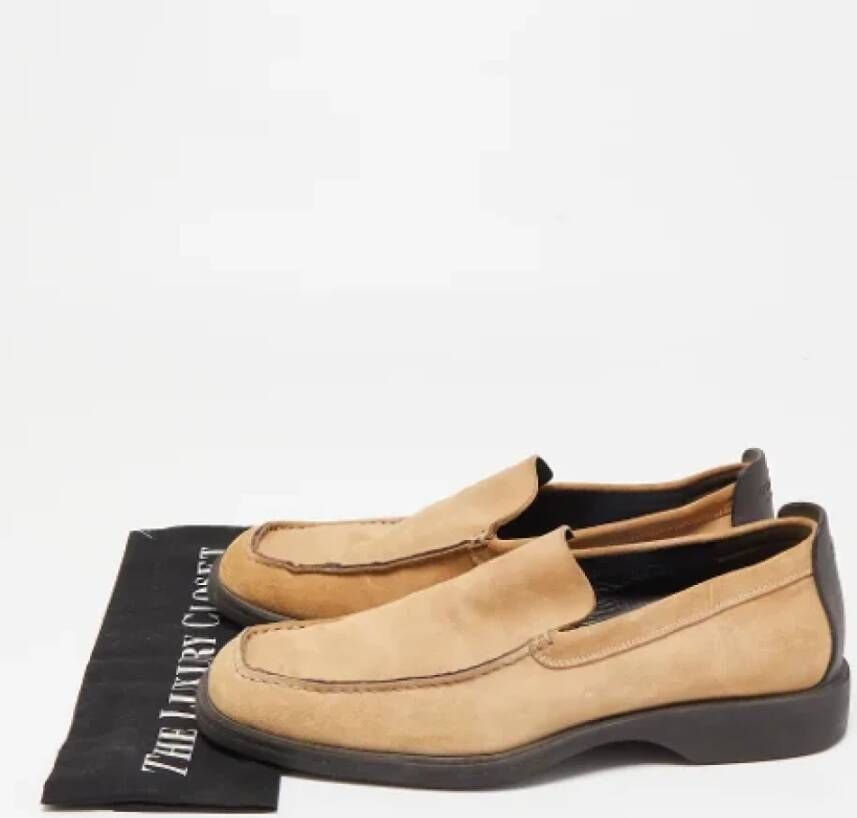 Gucci Vintage Pre-owned Suede flats Beige Dames