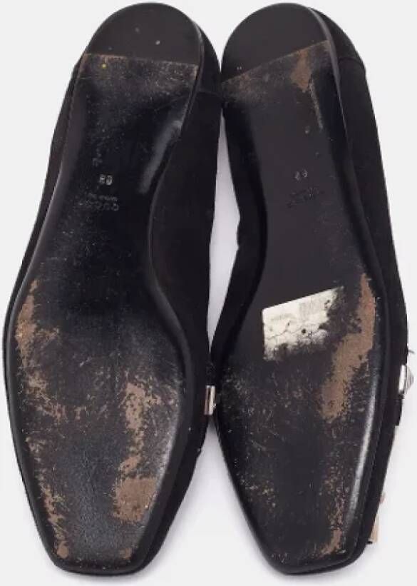 Gucci Vintage Pre-owned Suede flats Black Dames