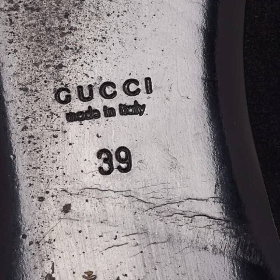 Gucci Vintage Pre-owned Suede flats Black Dames