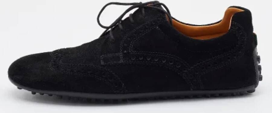 Gucci Vintage Pre-owned Suede flats Black Dames