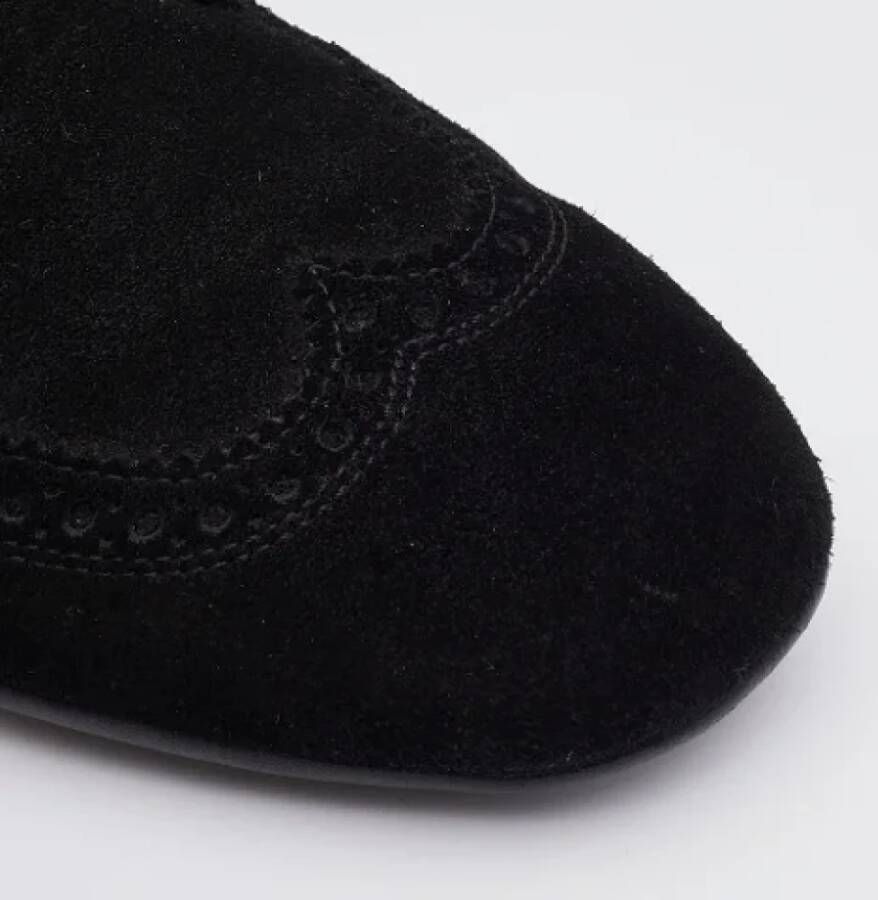 Gucci Vintage Pre-owned Suede flats Black Dames