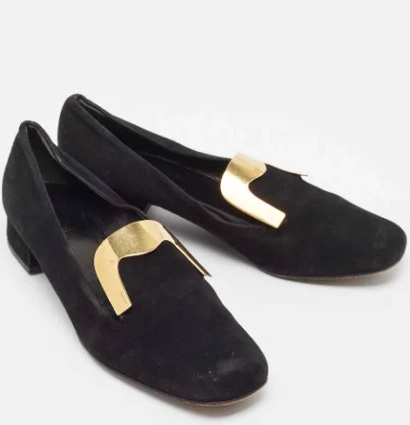 Gucci Vintage Pre-owned Suede flats Black Dames