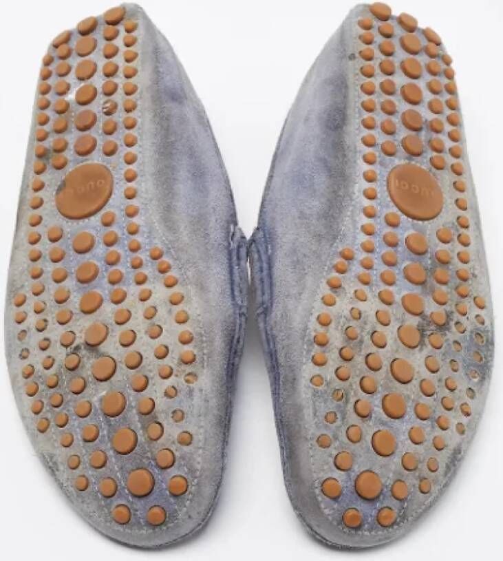 Gucci Vintage Pre-owned Suede flats Blue Dames