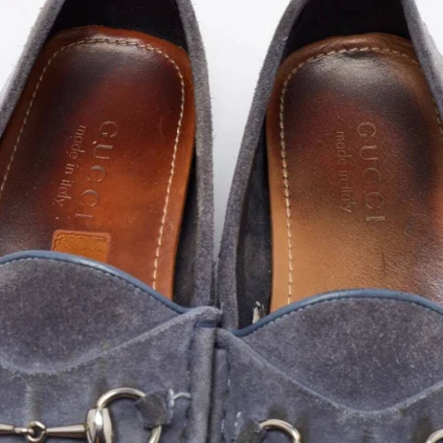 Gucci Vintage Pre-owned Suede flats Blue Dames