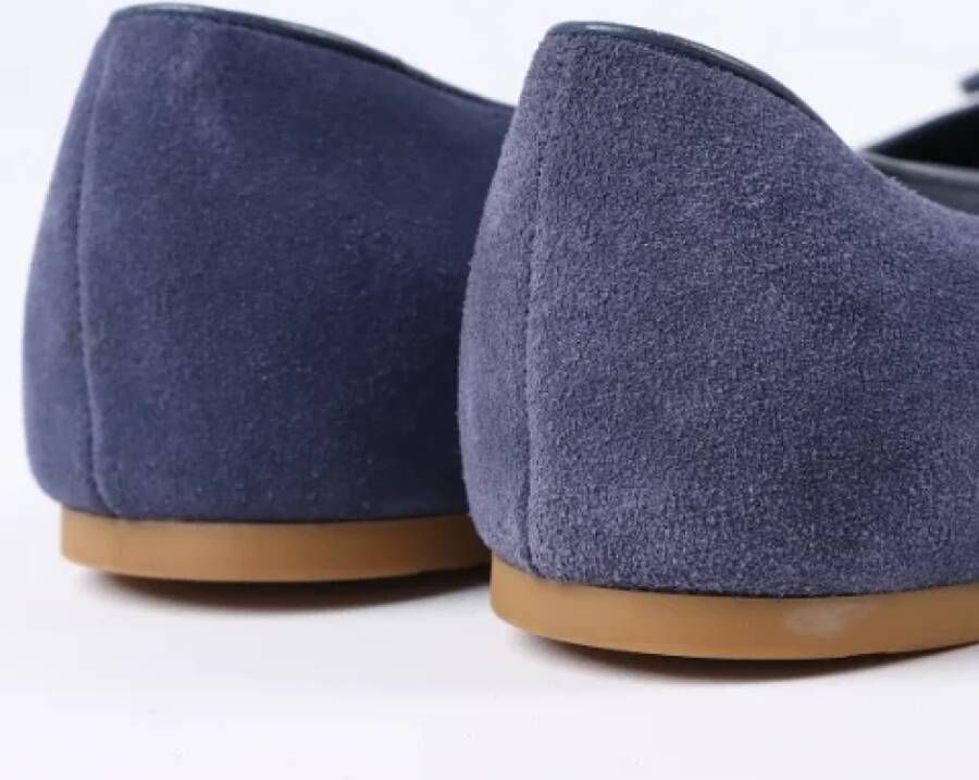 Gucci Vintage Pre-owned Suede flats Blue Dames